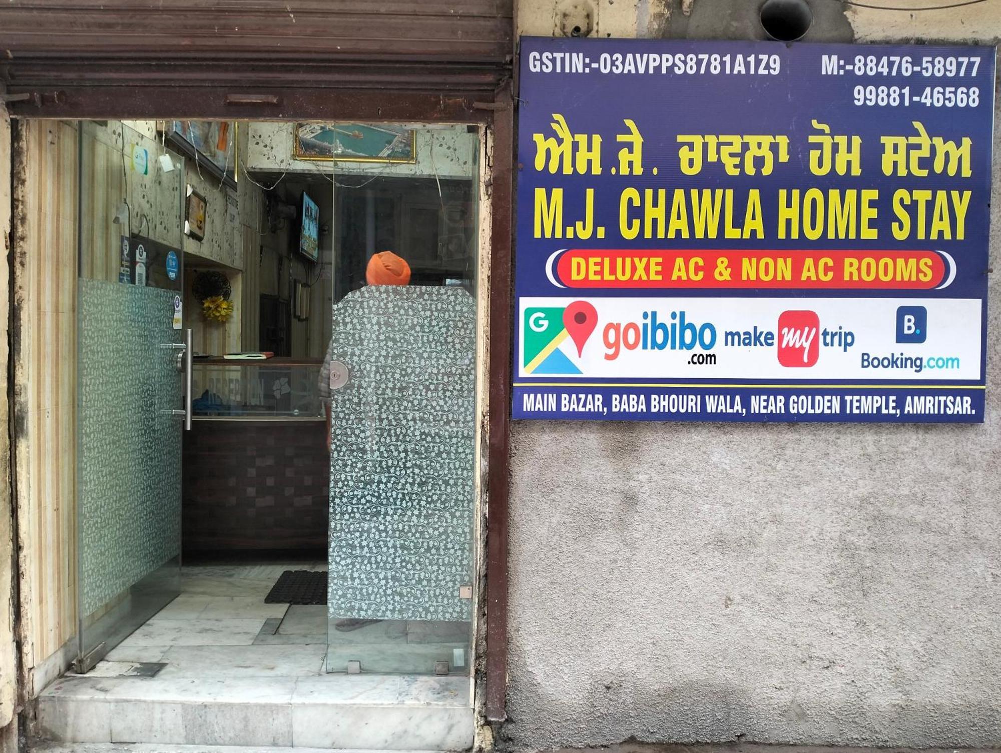 Mj Chawla Homestay Double Bed Attached Bathroom Room Amritsar Exteriér fotografie